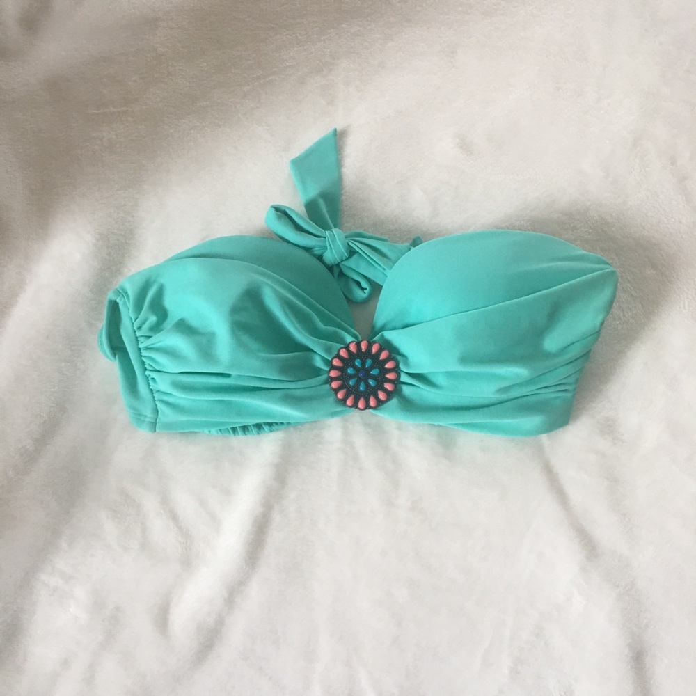 Teal swim- top